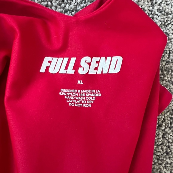 Full Send One Piece Red Thong Women’s Swimsuit Bathing Suit California Size XL - Picture 6 of 8